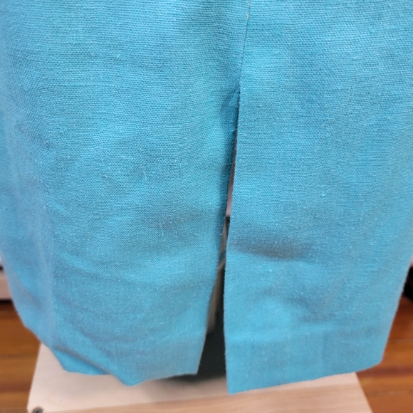 Jessica Howard Linen Blend Sleeveless Beaded Neckline Dress Size 12 Petite - Picture 6 of 11